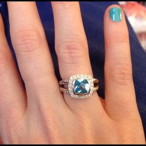 David Yurman topaz and diamond ring size 4.25